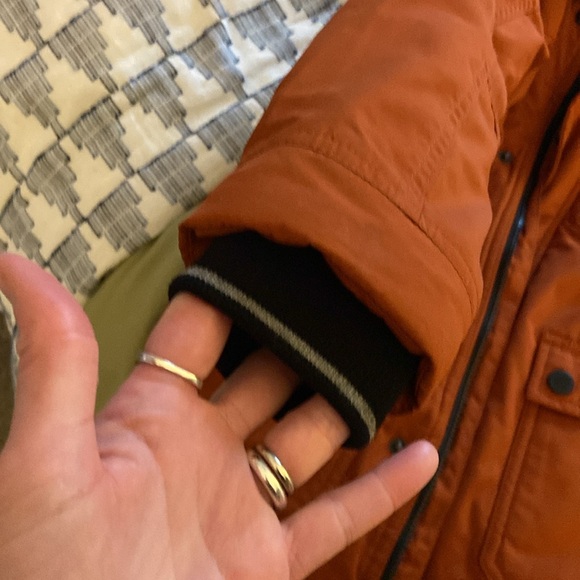 Orange Fur-Lined kids Winter Jacket - Picture 11 of 16